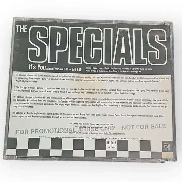 The Specials – It's You‎ [1998 Promotional CD Single] - Picture 2 of 2